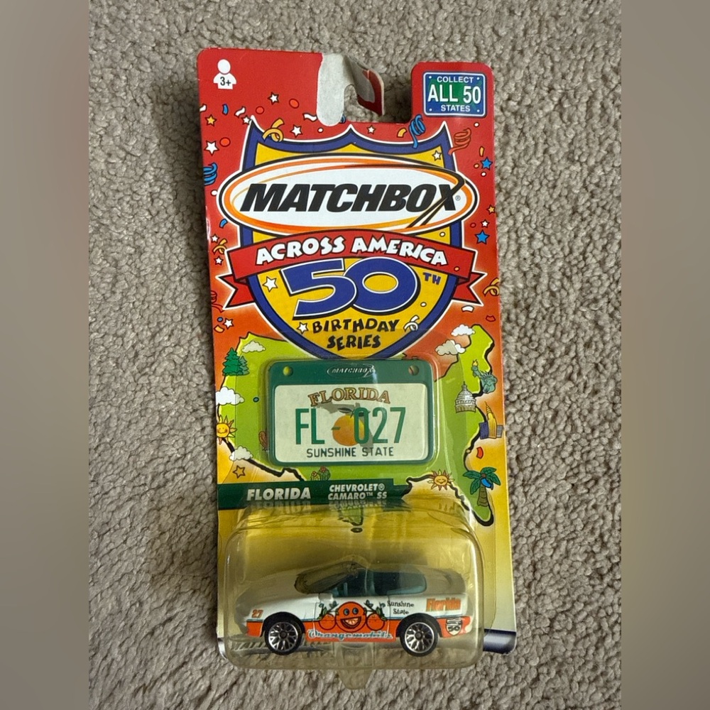 Matchbox 50th Birthday Across America Florida Camaro SS Diecast NIP‎